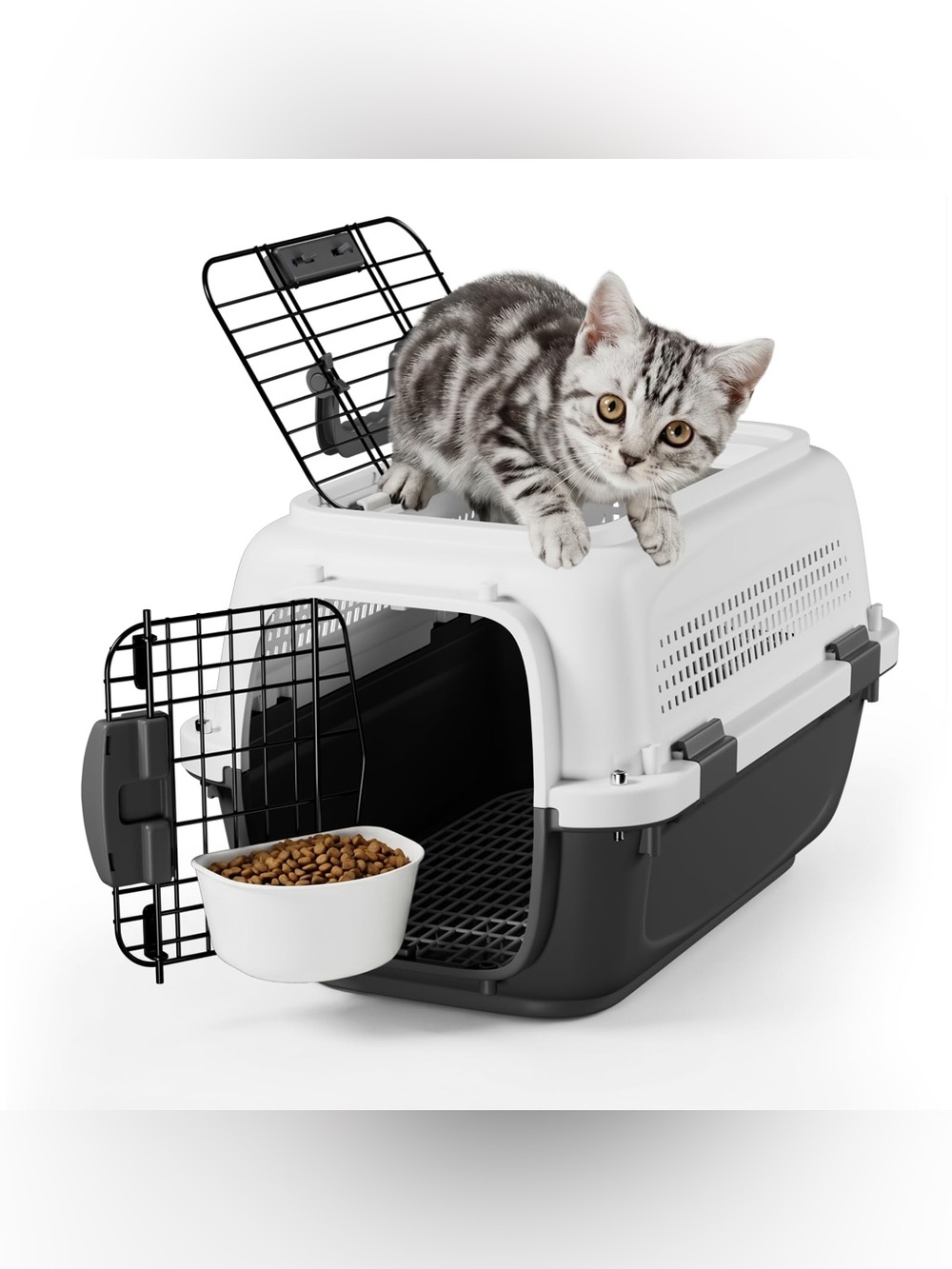 19.5in PET CARRIER WITH FEEDING BOWL HIGH QUALITY ❗️🐾